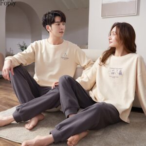 Couples 100% Cotton Plus-Size Sleepwear Sets
