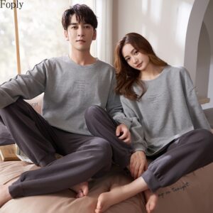 Couples 100% Cotton Plus-Size Sleepwear Sets
