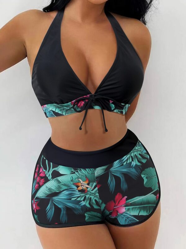 women's high waist halter bikini set