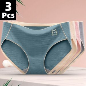 3 Pcs/Lot Soft Cotton Solid Briefs