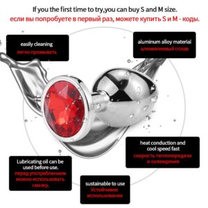 3 Pcs/set Metal Anal Butt Plug for Women/Men/Couples