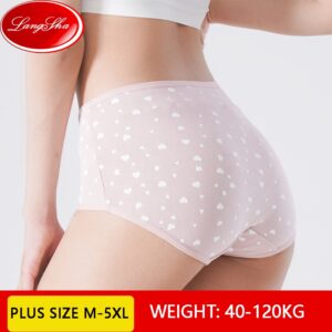 4 Pcs Plus-Size Cotton High-Waist Slimming Seamless Briefs