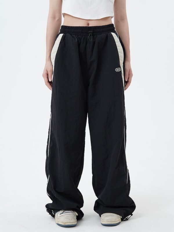 black baggy vintage oversize hip hop joggers pants