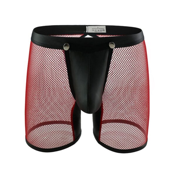 red mesh boxer shorts for men