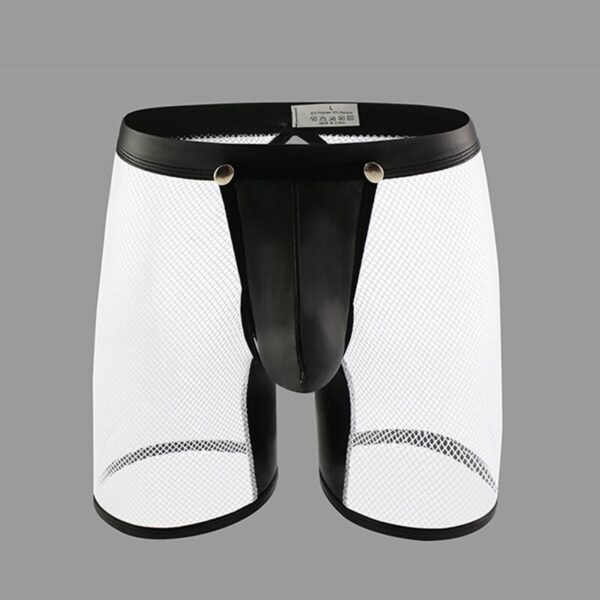 white mesh boxer shorts for men