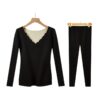 women's plush velvet thermal underwear set