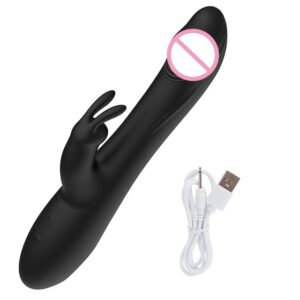 Rabbit-Vibrator-Telescopic Dildos Clitoris Stimulator G-Spot Masturbator