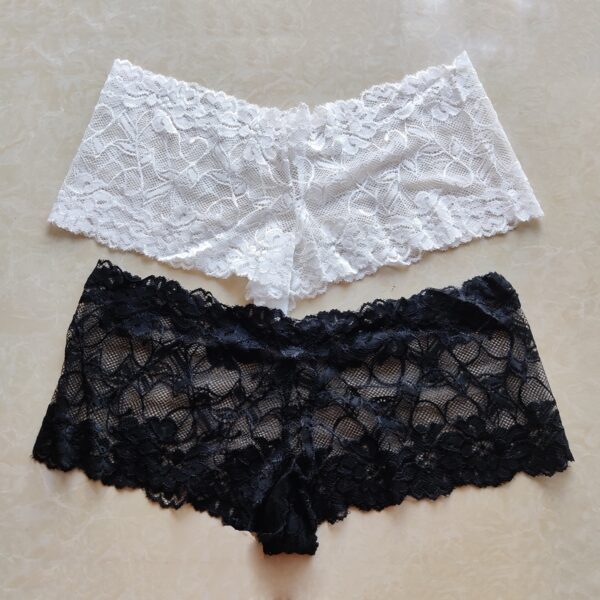 thin lace see-through panties for women