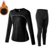 women's thermal winter fleece elastic sports long johns