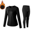 women's thermal winter fleece elastic sports long johns