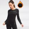 women's thermal winter fleece elastic sports long johns