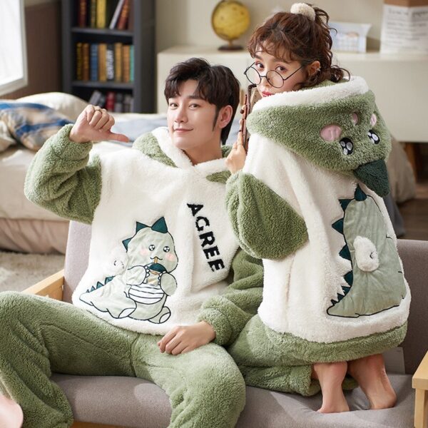 couples winter pajamas set