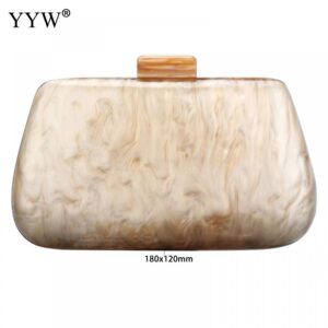 Cute Acrylic Clutch Handbag Evening Shoulder Bag with Chain