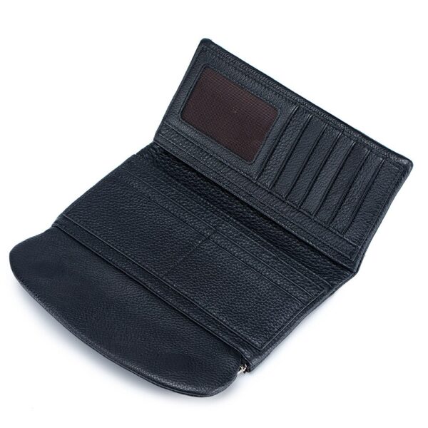 women's genuine leather long clutch wallet