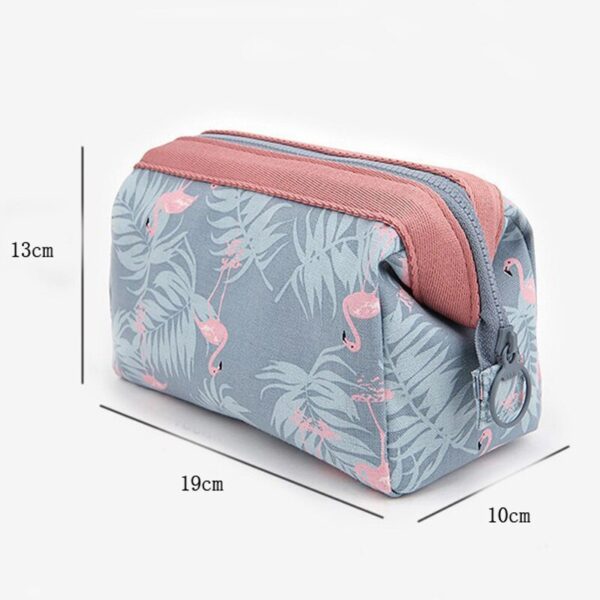 women's floral waterproof cosmetic bag size chart