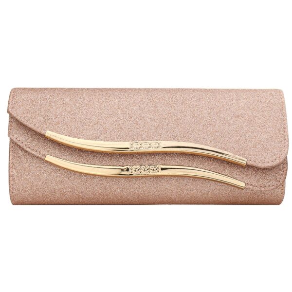 women's sequined envelope clutch evening bag pink