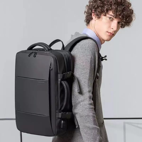 men's black travel backpack