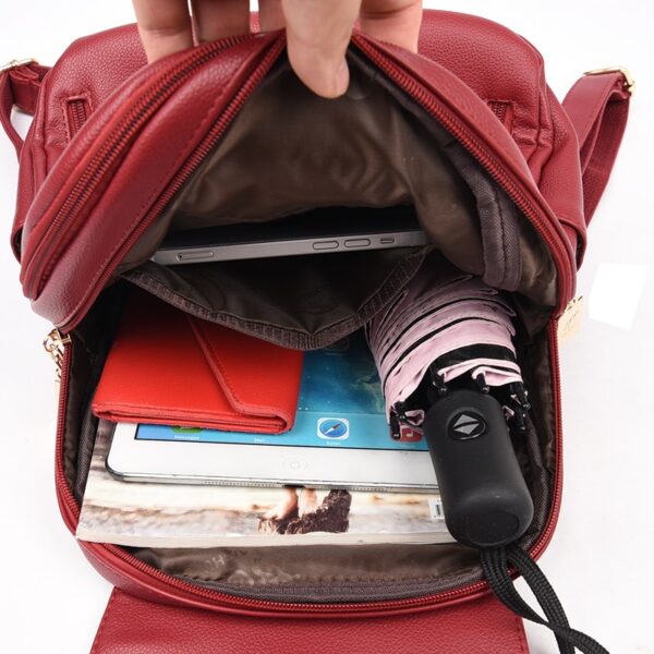 women's leather backpack shoulder bag