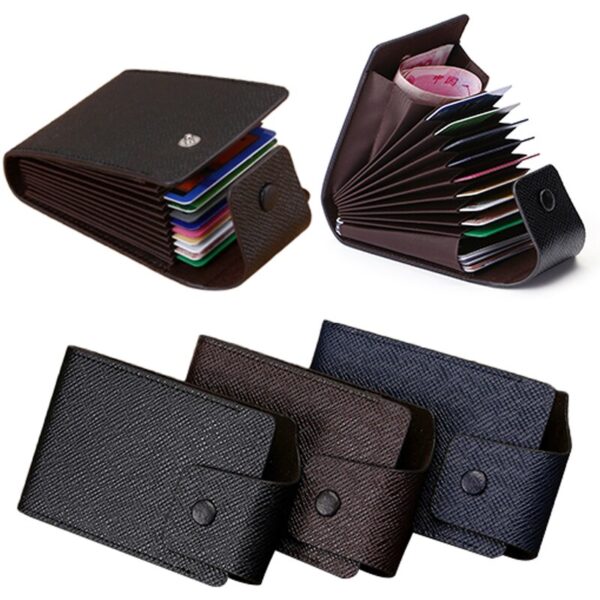 unisex cross pattern leather wallet 3 colours