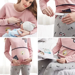 maternity nursing breastfeeding pajama