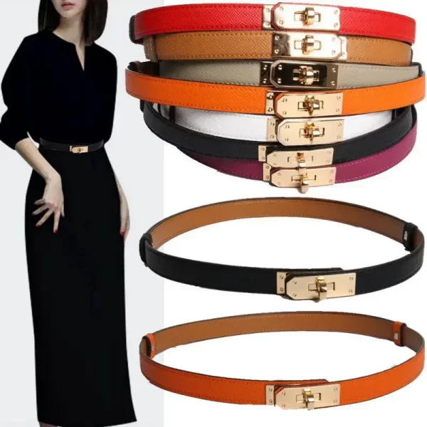 women's 9 colours genuine cowskin leather belts