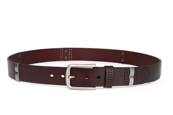 men's brown genuine leather belt