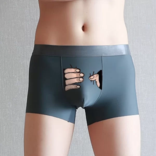 cartoon printed men's boxer brief underpants