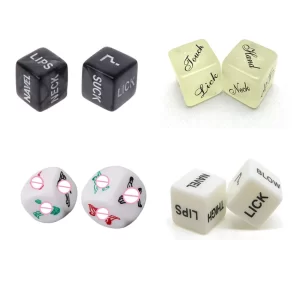 2Pcs 6 Side Funny Erotic Sex Dice Game for Adult Couples