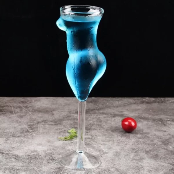 Transparent Naked Girl Body Wine Glass