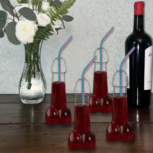 Transparent Creative Penis and Balls Wine/Beer Glass