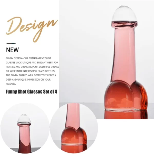 Transparent Creative Penis and Balls Wine/Beer Glass