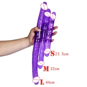 Unisex Long Jelly Realistic Double Head Dildo