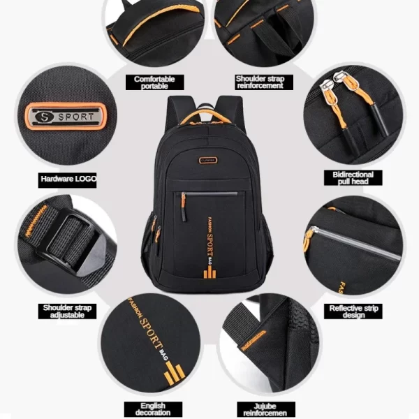 Men's Oxford Waterproof Casual Travel Backpack