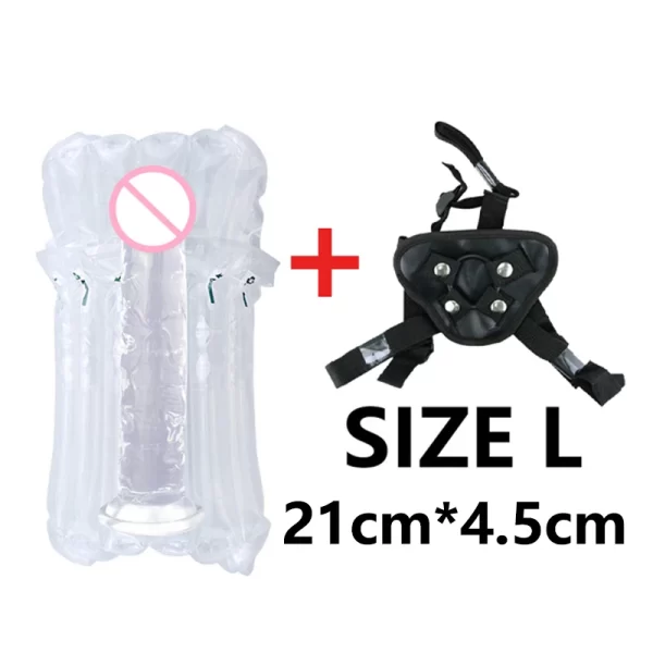 Strap-on Belt with Huge Realistic Silicone Dildo