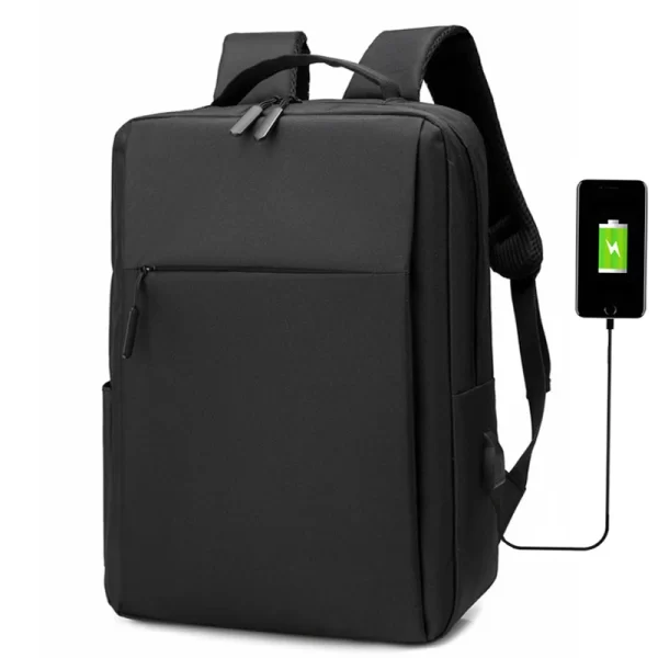 Men's Nylon 15.6 Inch Laptop Travel/Backpack with USB Charging Port