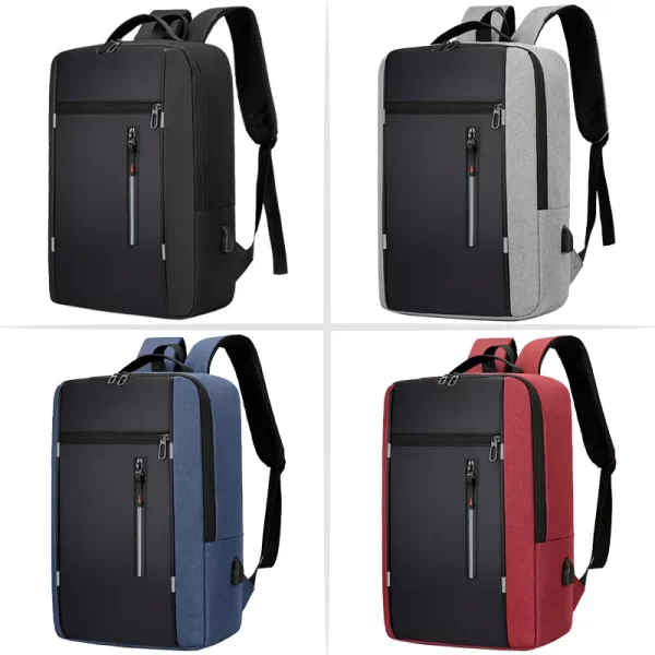 Men's Waterproof Large-Capacity Business Backpack with USB Port