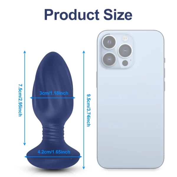 Unisex APP Vibrating Anal Butt Plug Sex Toy for Adults