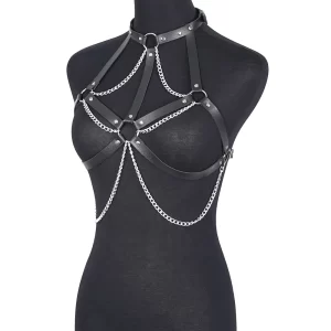 Women’s Sexy Leather Body Chain Harness Belt
