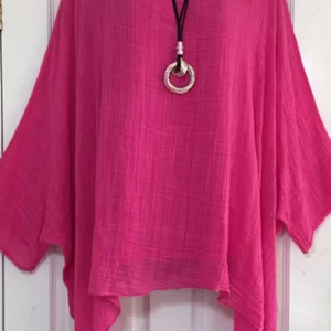 Batwing Sleeve Loose O-Neck 3/4 Sleeve Casual Elegance Top