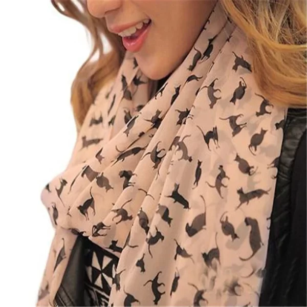 Women's Colourful Printed Chiffon Scarf