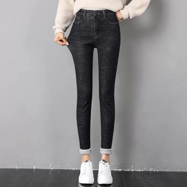 Women's Warm Thermal Plush Stretch Jeans