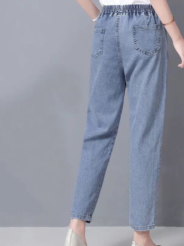 Vintage Ankle-length High-Waist Baggy Denim Pants