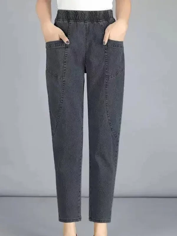 Vintage Ankle-length High-Waist Baggy Denim Pants