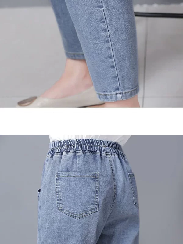 Vintage Ankle-length High-Waist Baggy Denim Pants