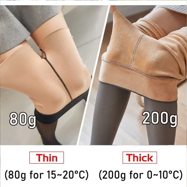 Women's High-Elastic Waist Thermal Fleece Warm Leggings