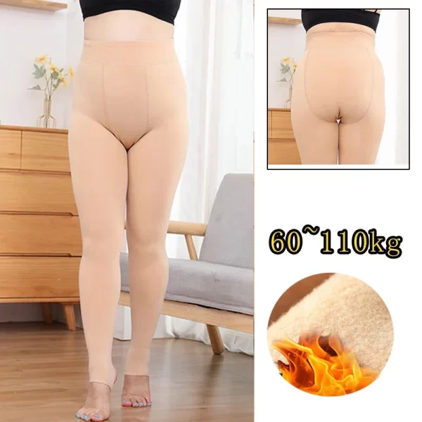 Plus Size Women's Fleece Thickened Winter Pantyhose