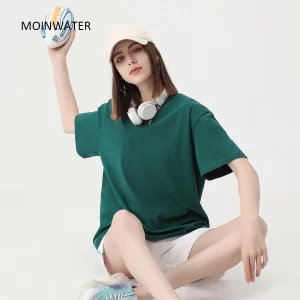 Unisex Oversized Casual Solid Cotton Short-Sleeve T-Shirt