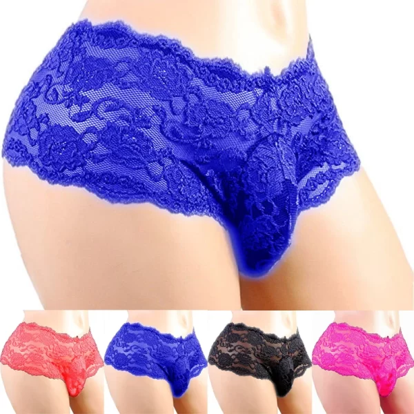 Men's Plus Size Lace Lingerie Panties