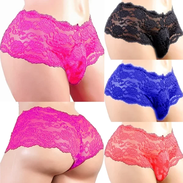 Men's Plus Size Lace Lingerie Panties