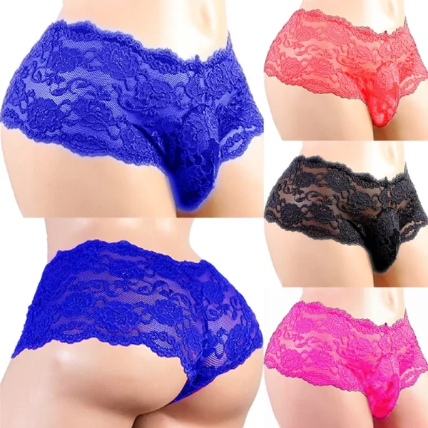 Men's Plus Size Lace Lingerie Panties